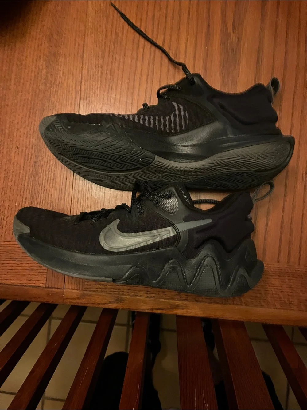 Nike- Giannis freaks. Black athletic shoes. Size 12